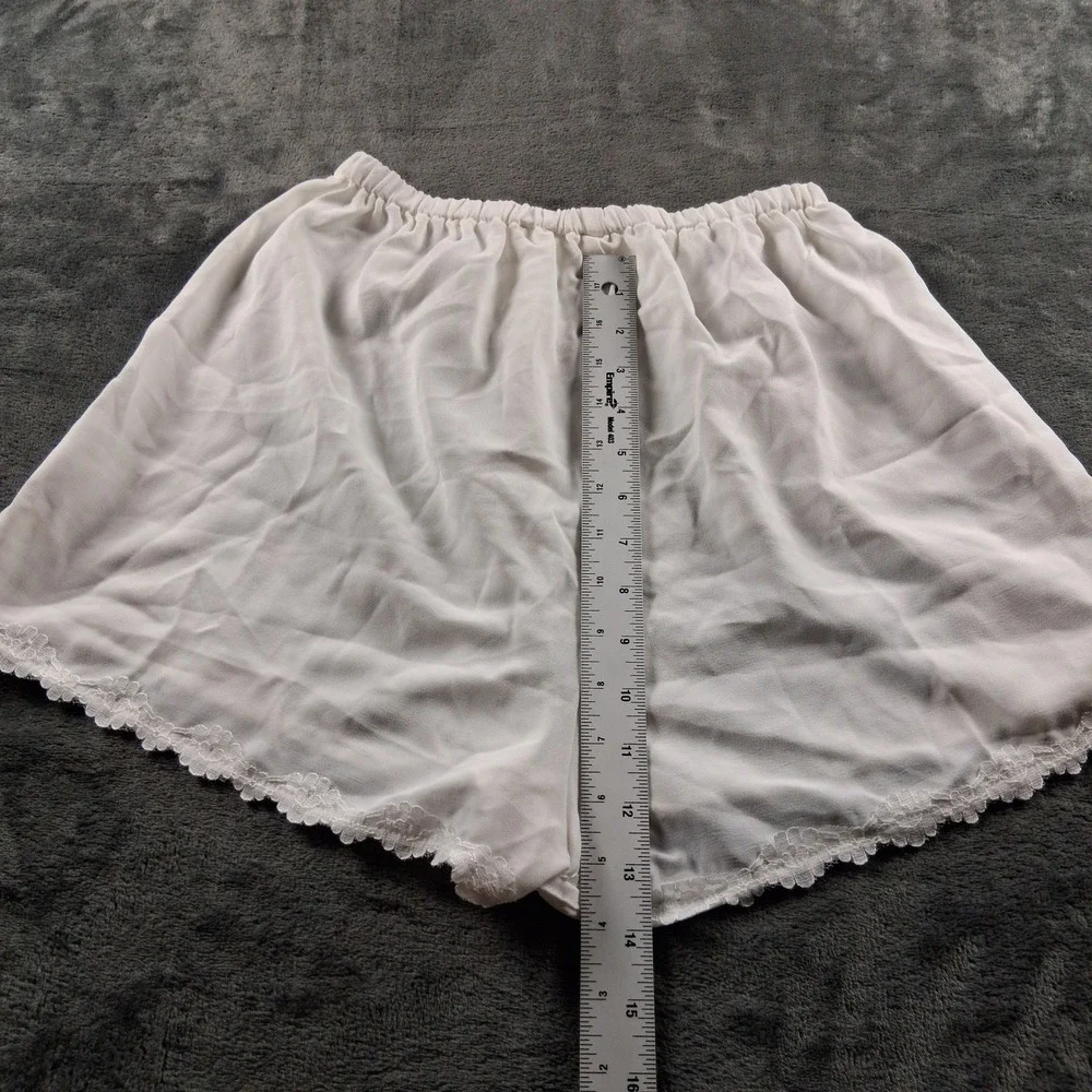 Shein Sleep Shorts Womens Small White Lace Trim Elastic Waist Pajama Bottoms